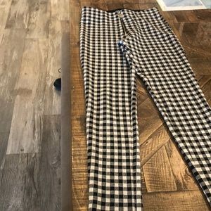 Zara plaid stretch pants